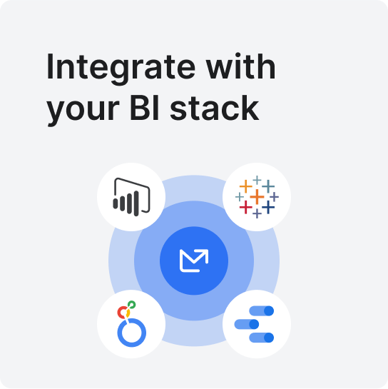 Integrate with your BI stack